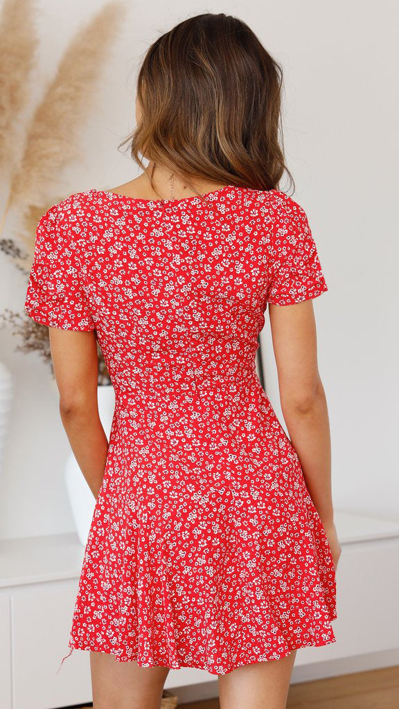 Robe à Imprimé Floral pour Femme | Idéale pour Été et Sorties Décontractées