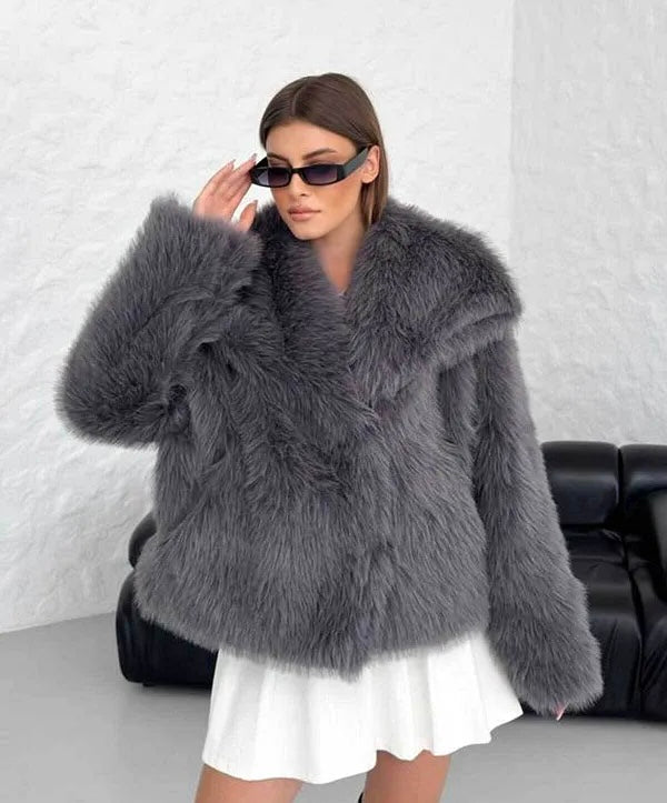 Veste avec Col Cache-Cœur et Finition Droite pour Femme | Idéale pour l’Hiver