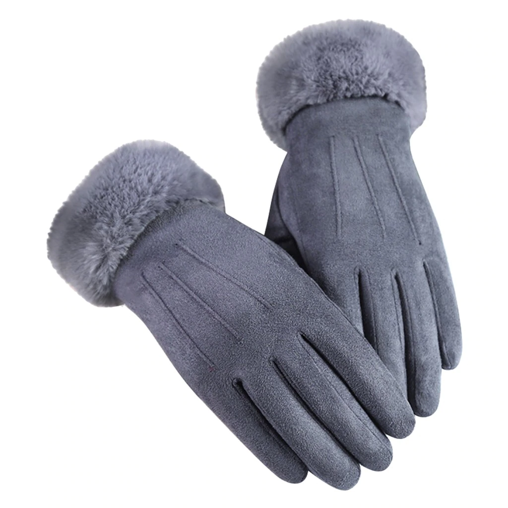 Gants à Finition Douce avec Bordure au Poignet pour Femmes | Idéaux pour les Journées Froides