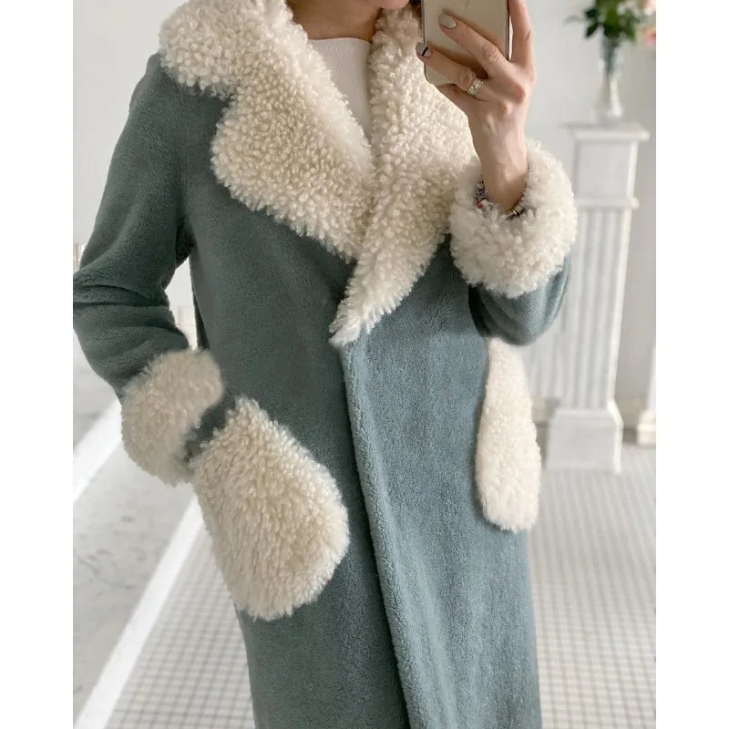 Manteau Long à Col Large pour Femmes | Idéal pour la Saison Hivernale