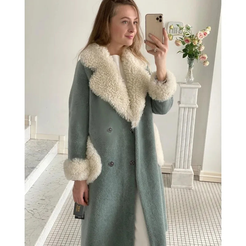 Manteau Long à Col Large pour Femmes | Idéal pour la Saison Hivernale