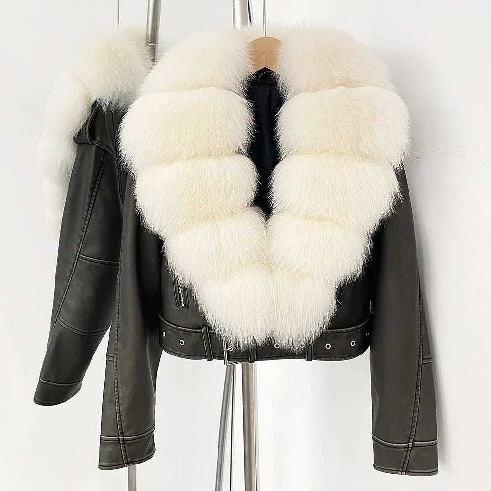 Veste Aviateur avec Col Volumineux Et Ceinture Ajustable pour Femme | Idéale pour La Saison Froide