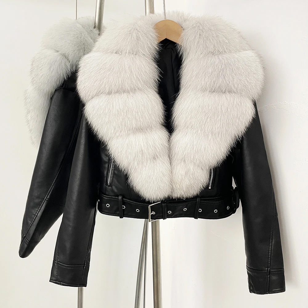 Veste Aviateur avec Col Volumineux Et Ceinture Ajustable pour Femme | Idéale pour La Saison Froide
