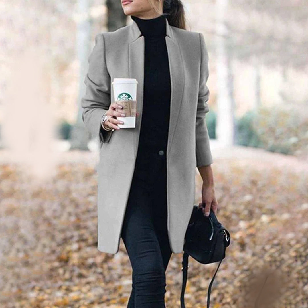 Manteau Long De Mi-Saison pour Femme Avec Manches Longues | Idéal pour Occasions Formelles