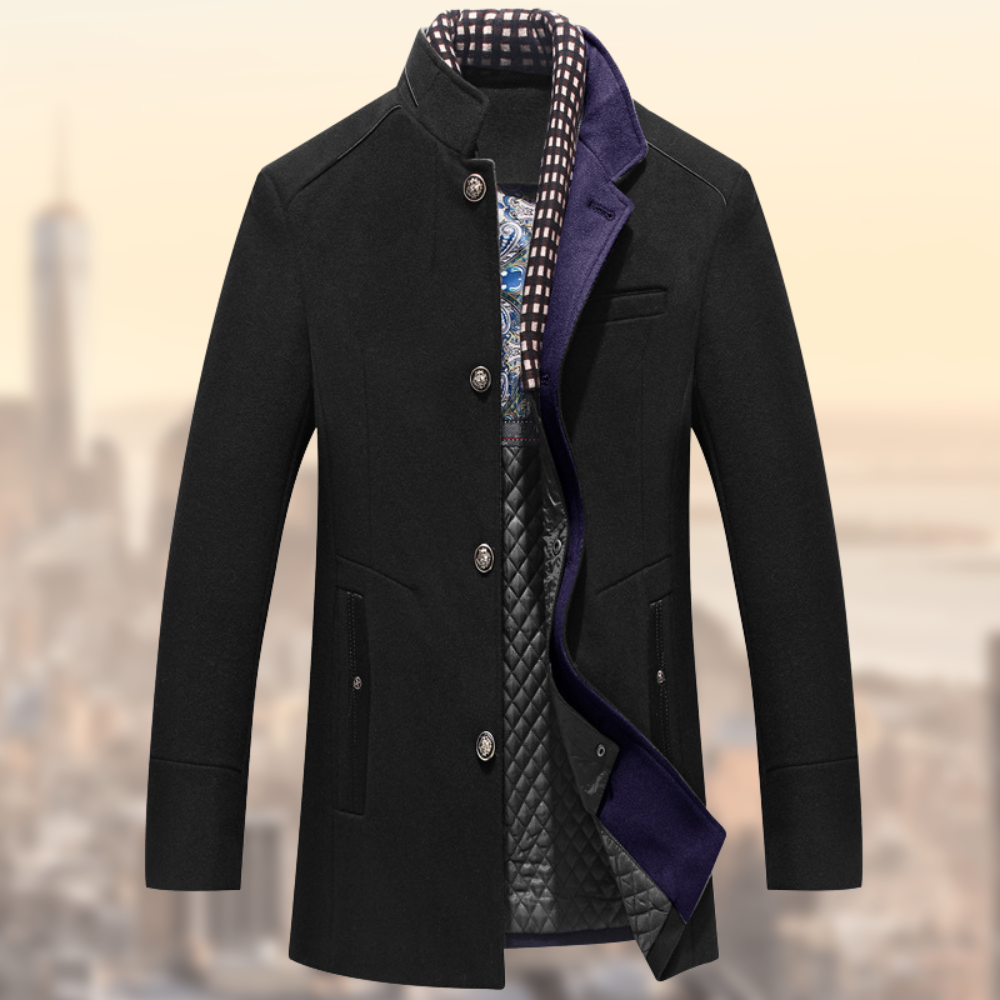 Veste Homme Ajustée en Coton Mélangé | Coupe Moderne Automne/Hiver