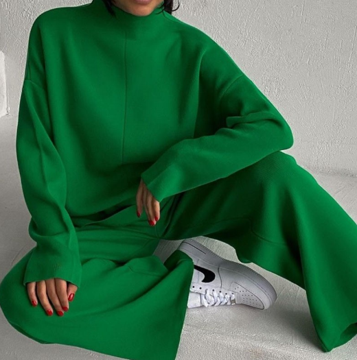 Ensemble Décontracté Deux Pièces avec Haut Ample et Pantalon Large pour Femmes | Idéal pour la Maison et les Sorties Quotidiennes