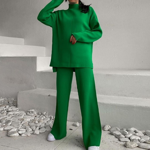 Ensemble Décontracté Deux Pièces avec Haut Ample et Pantalon Large pour Femmes | Idéal pour la Maison et les Sorties Quotidiennes