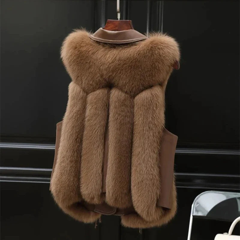 Gilet Sans Manches à Col Revers pour Femme | Idéal pour la Saison Froide