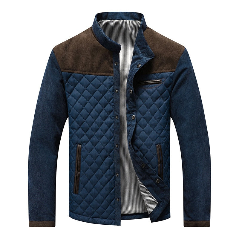 Veste Windbreaker Bicolore avec Col Montant et Fermeture Cachée pour Homme | Idéale pour la Mi-Saison et les Journées Fraîches