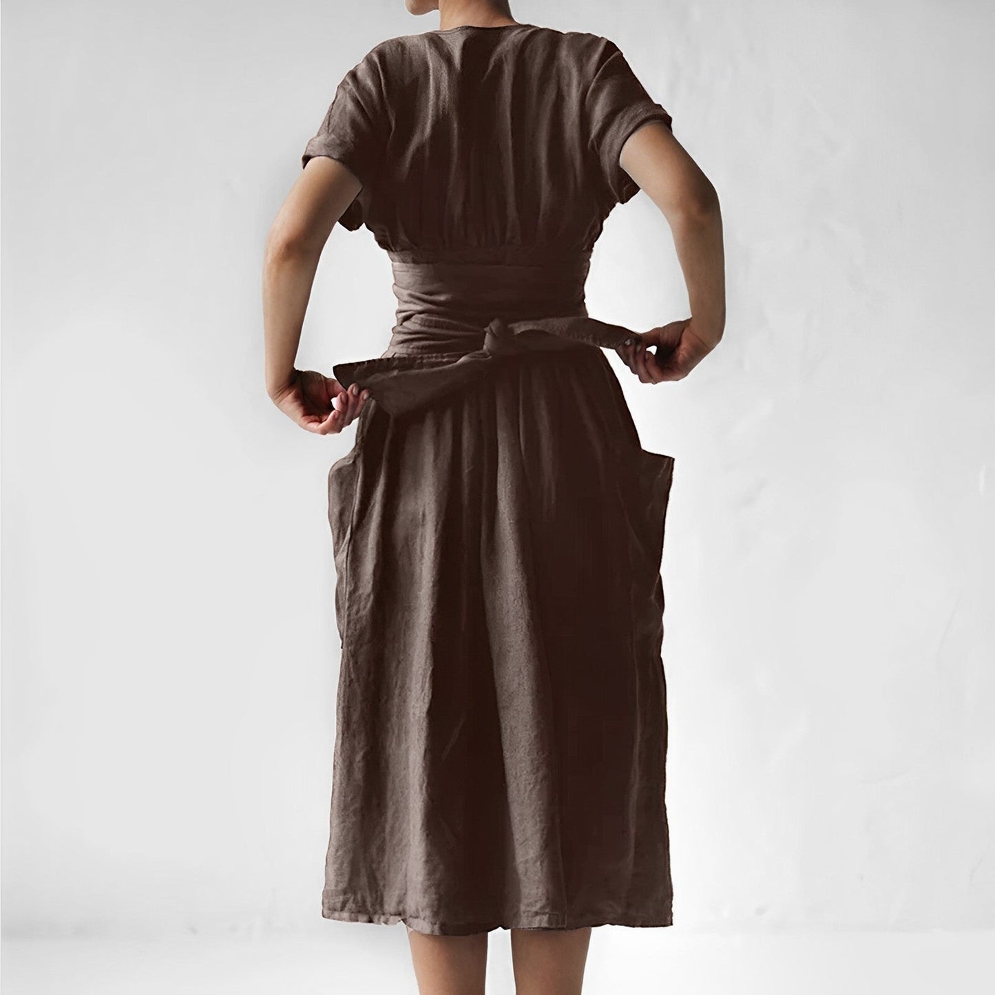 Robe Longue avec Manches Courtes pour Femme | Idéale pour l’Été et les Sorties en Plein Air