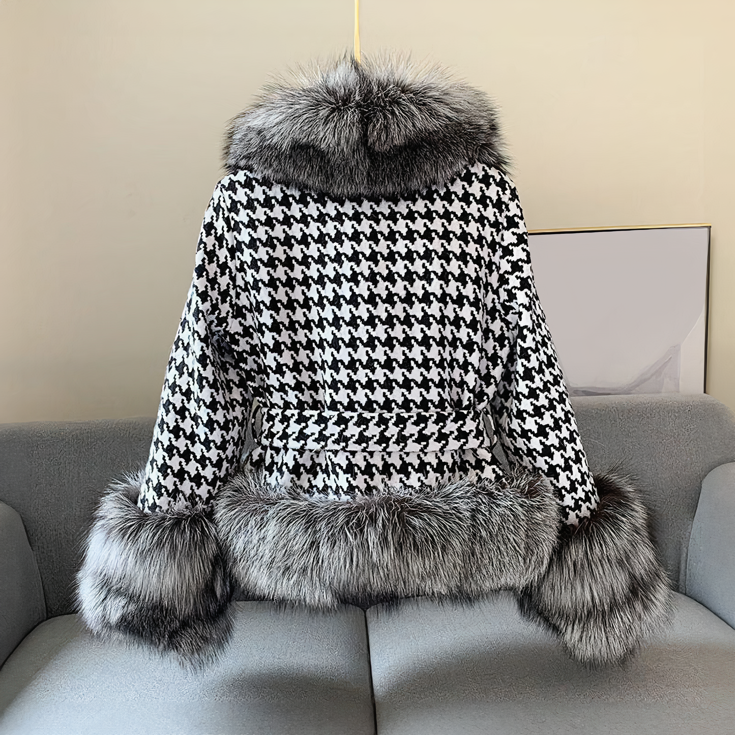 Manteau Long à Col Revers avec Ceinture pour Femme | Idéal pour l’Hiver