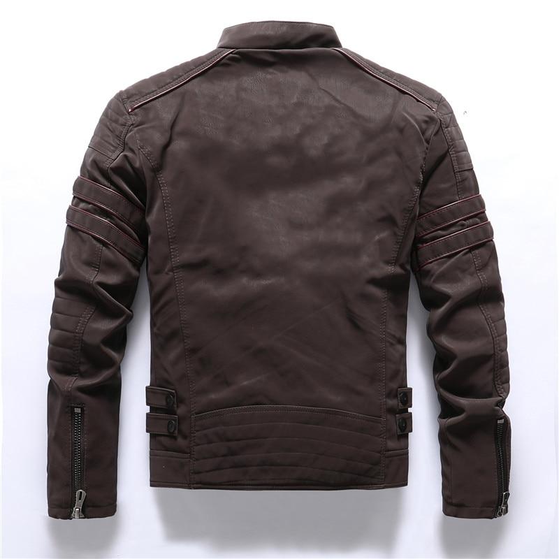 Veste Biker avec Col Montant Et Fermeture Zippée pour Homme | Idéal pour Le Quotidien