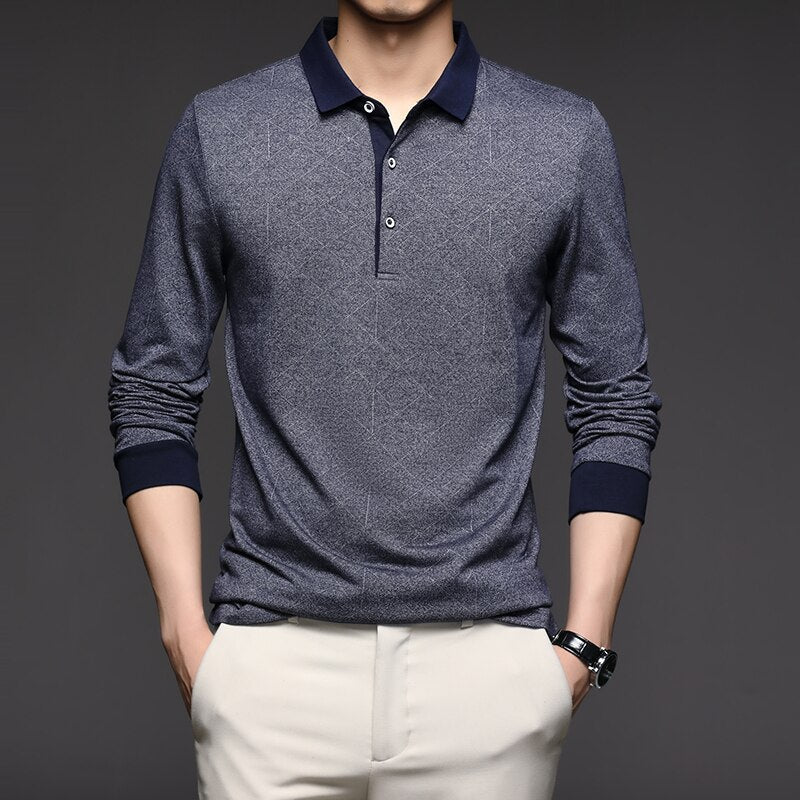 Chemise à Manches Longues avec Col Trois Boutons pour Homme | Idéale pour le Quotidien