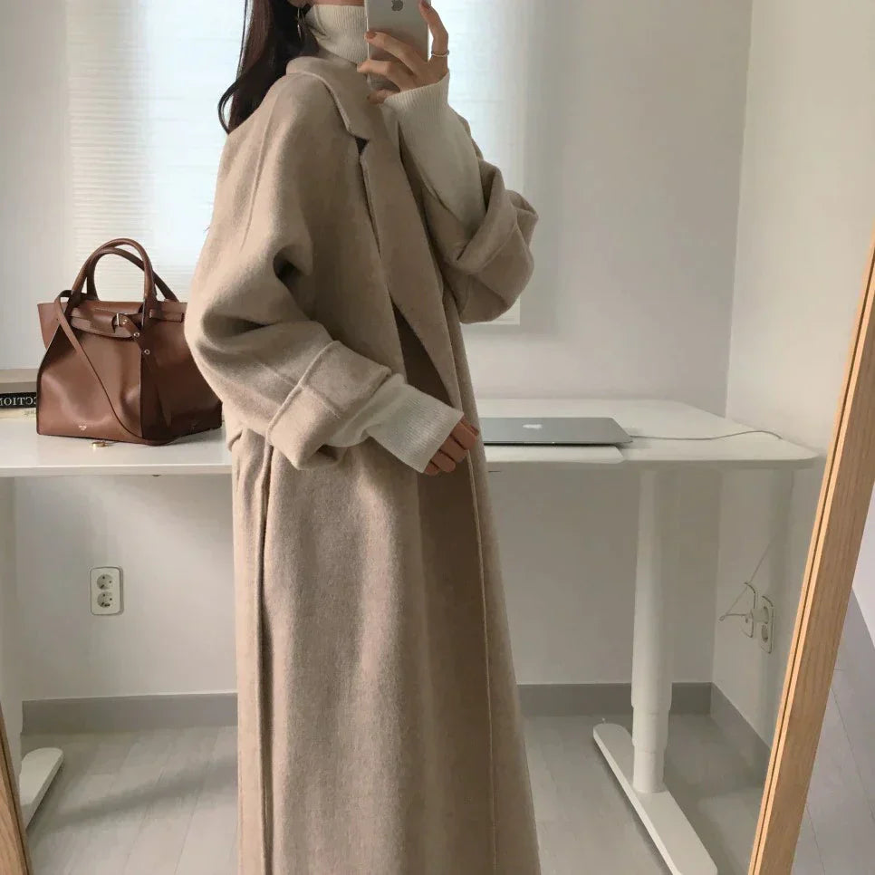 Manteau Long d’Hiver avec Coupe Classique pour Femme | Idéal pour Temps Froid