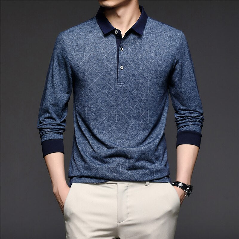 Chemise à Manches Longues avec Col Trois Boutons pour Homme | Idéale pour le Quotidien