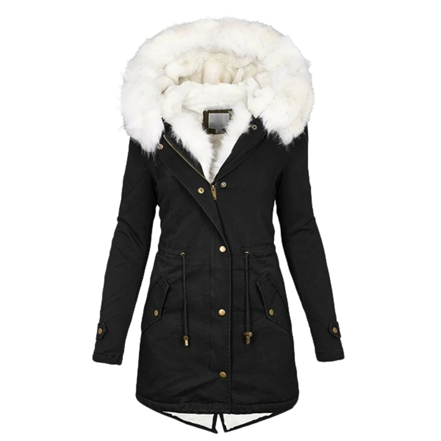 Manteau Long d’Hiver avec Capuche pour Femme | Idéal pour les Journées Froides