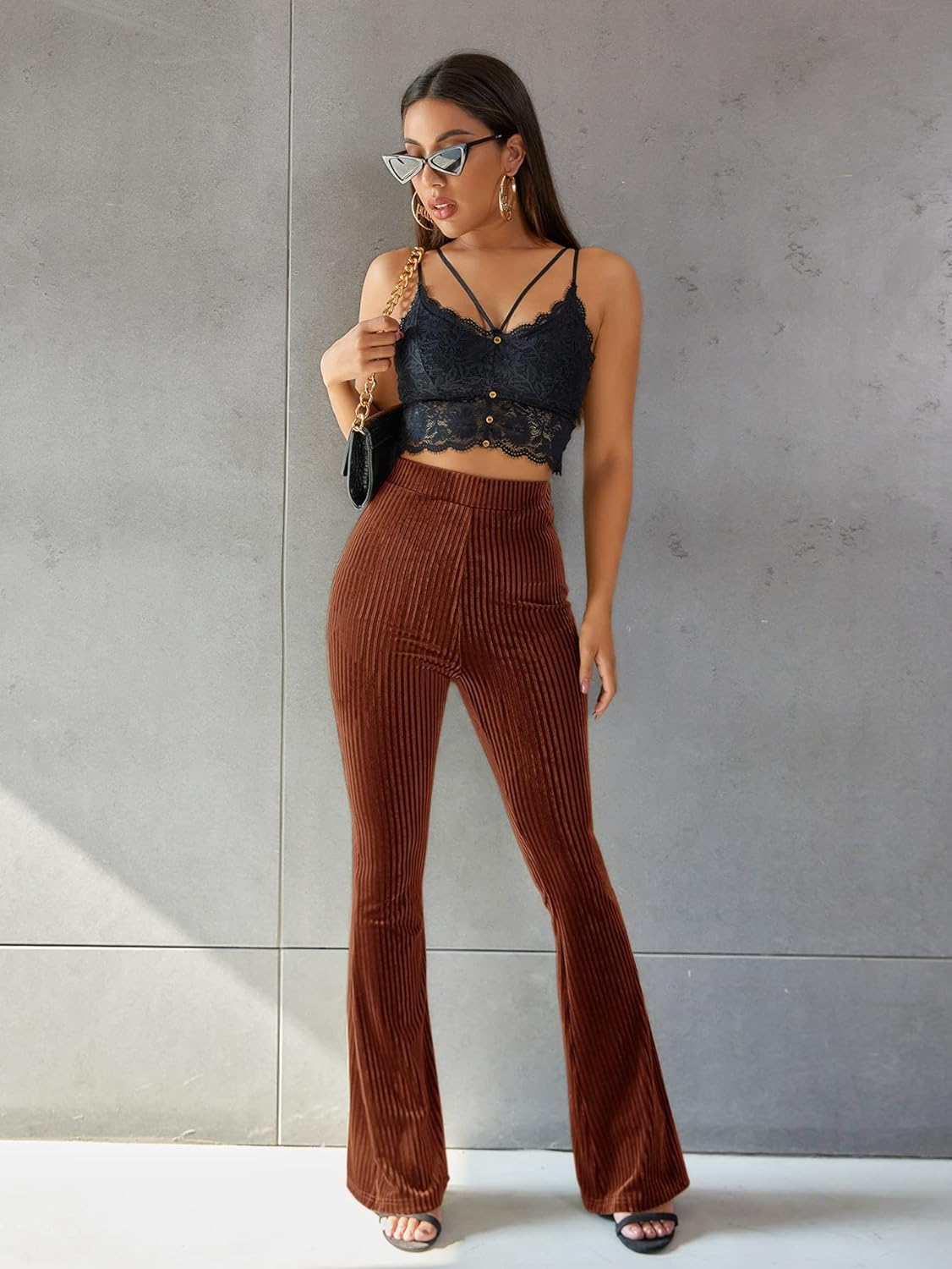 Pantalon Évasé avec Taille Standard pour Femme | Idéal pour un Usage Quotidien