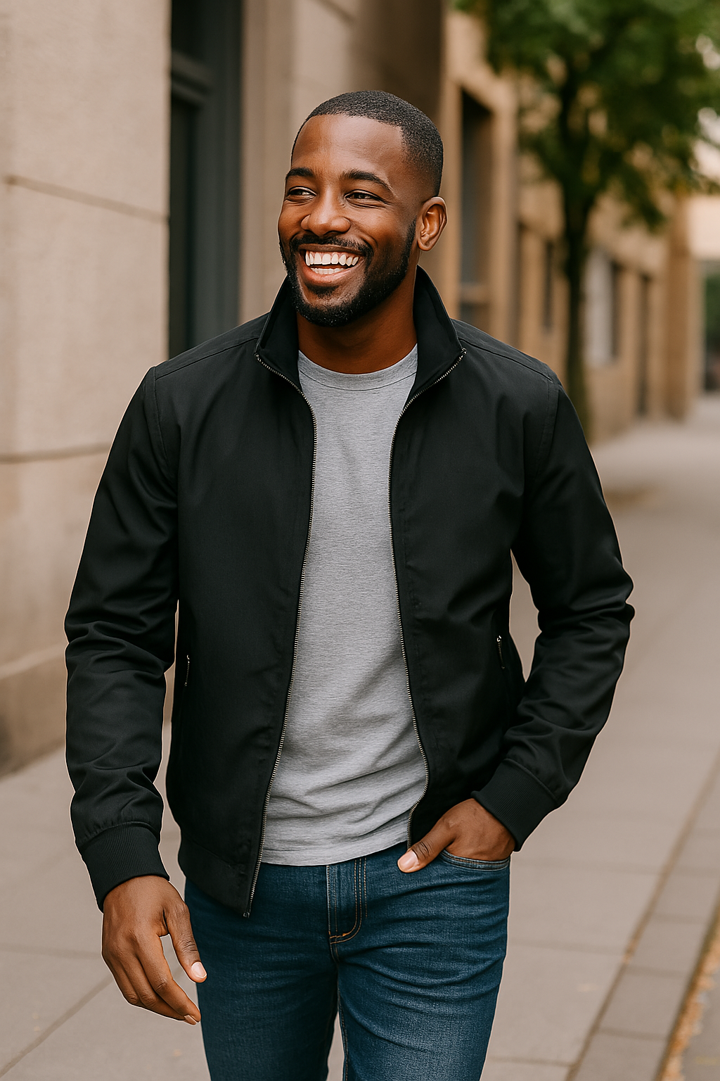 Veste Bomber Slim Fit avec Détails Classiques pour Hommes | Idéale pour le Printemps et l’Automne