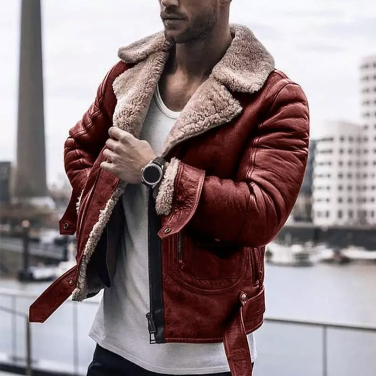 Veste Longue avec Capuche et Fermeture Zippée pour Homme | Idéale pour la Saison Hivernale