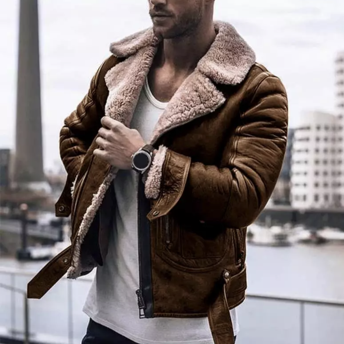 Veste Longue avec Capuche et Fermeture Zippée pour Homme | Idéale pour la Saison Hivernale