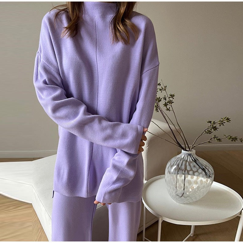Ensemble Décontracté Deux Pièces avec Haut Ample et Pantalon Large pour Femmes | Idéal pour la Maison et les Sorties Quotidiennes