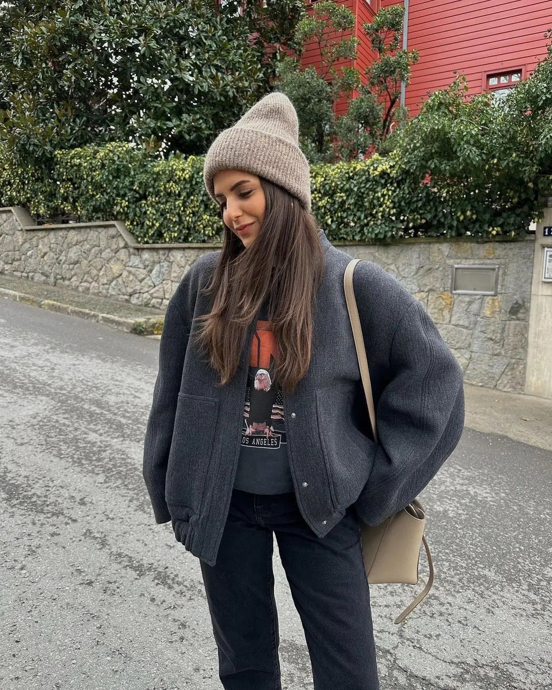 Blouson Bomber Ample pour Femme | Idéal pour Le Printemps Et Les Journées Décontractées