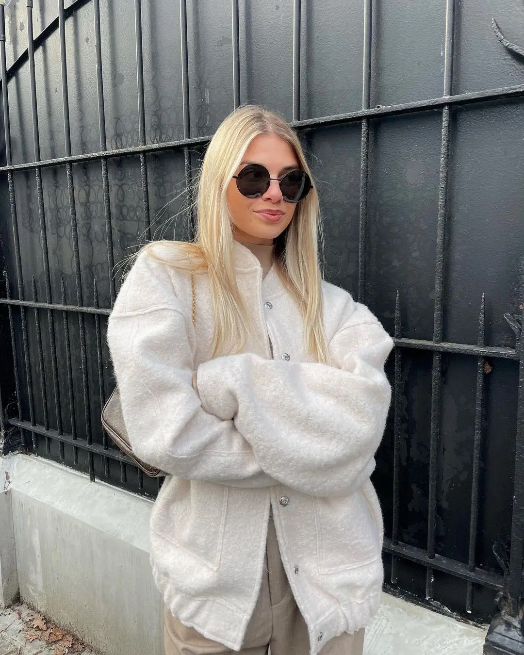 Blouson Bomber Ample pour Femme | Idéal pour Le Printemps Et Les Journées Décontractées