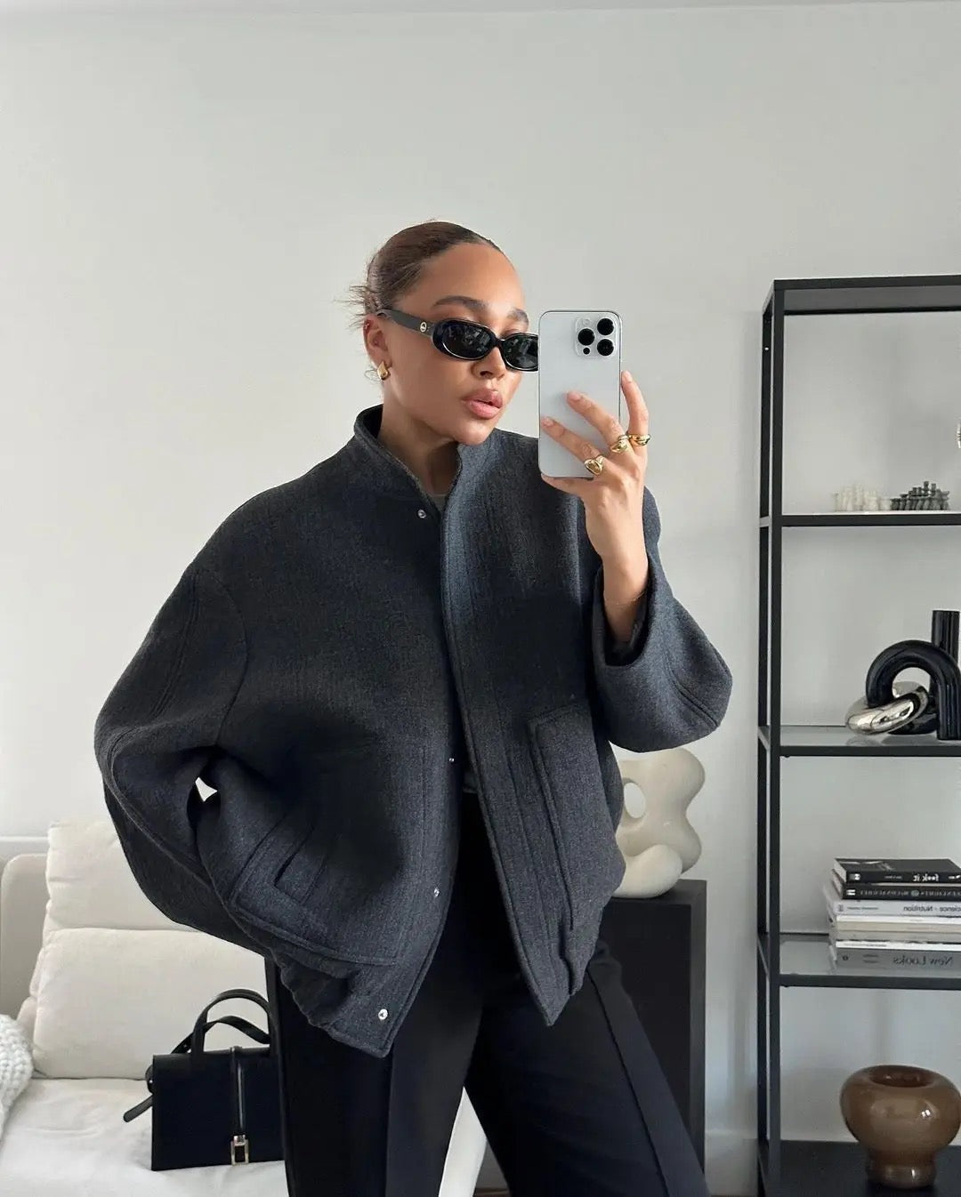 Blouson Bomber Ample pour Femme | Idéal pour Le Printemps Et Les Journées Décontractées