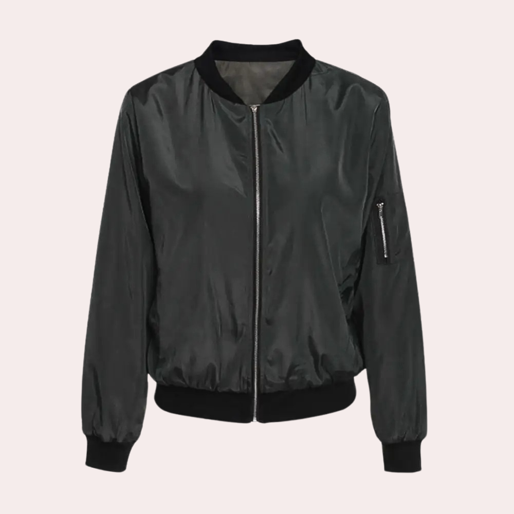Veste Bomber Légère Avec Poches pour Femme | Idéale pour Les Journées d’Été Fraîches