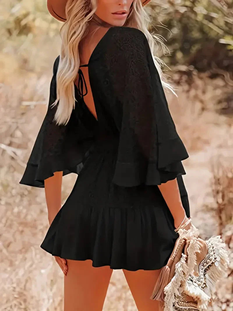 Robe Courte Bohème avec Coupe Ample pour Femme | Idéale pour l’Été et les Sorties Décontractées