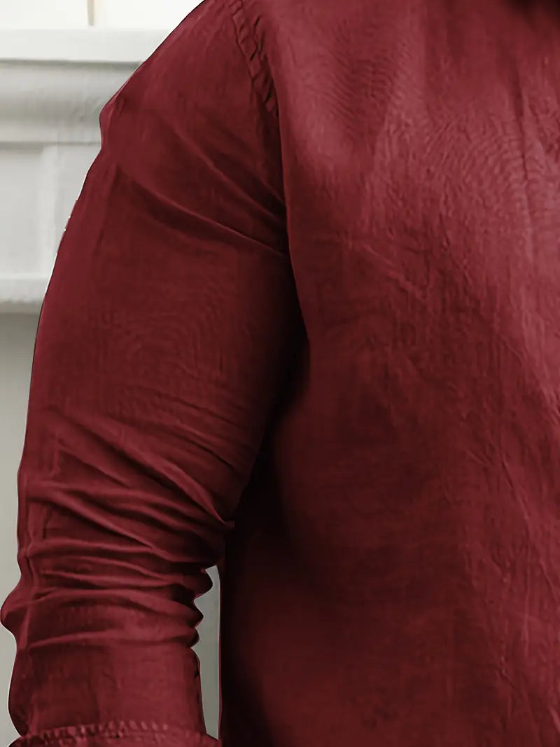 Chemise À Manches Longues avec Coupe Classique pour Hommes | Idéale pour Le Bureau Et Les Sorties Décontractées