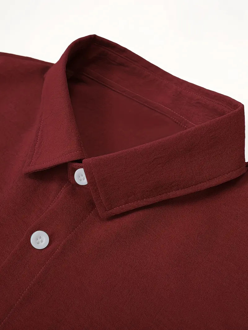 Chemise À Manches Longues avec Coupe Classique pour Hommes | Idéale pour Le Bureau Et Les Sorties Décontractées