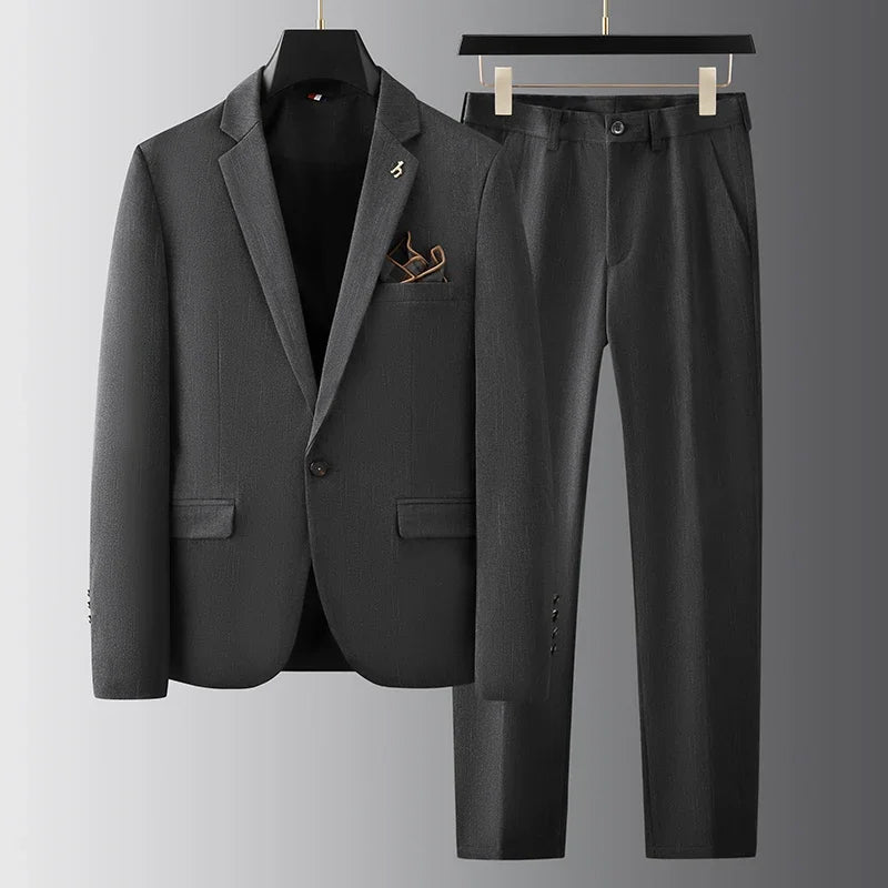Ensemble Costume Décontracté pour Homme avec Pantalon Et Veste | Idéal pour Le Printemps Et L’Été