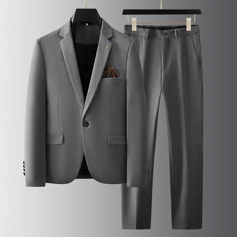 Ensemble Costume Décontracté pour Homme avec Pantalon Et Veste | Idéal pour Le Printemps Et L’Été