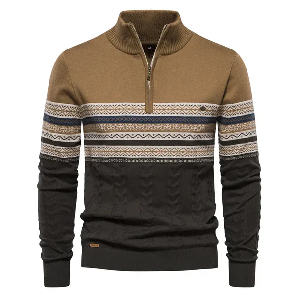 Pull Décontracté à Accents Rétro pour Homme | Idéal pour les Occasions Informelles