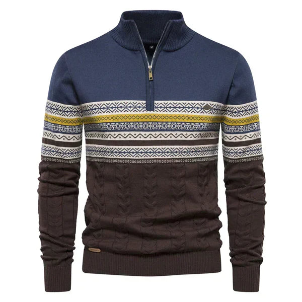 Pull Décontracté à Accents Rétro pour Homme | Idéal pour les Occasions Informelles