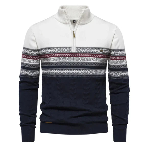 Pull Décontracté à Accents Rétro pour Homme | Idéal pour les Occasions Informelles
