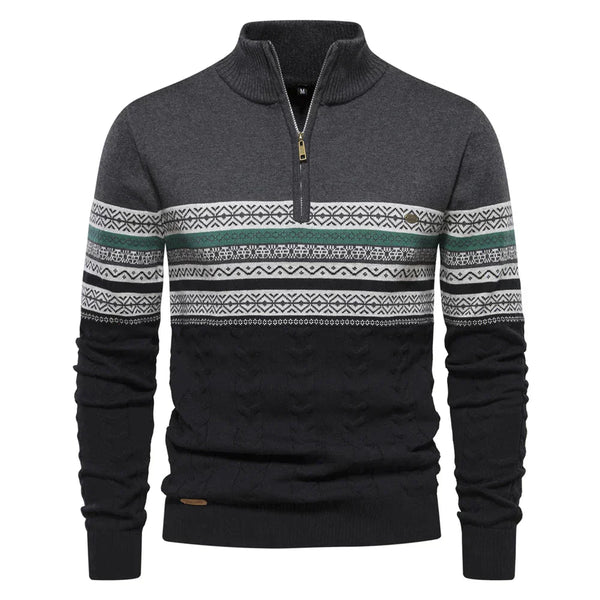 Pull Décontracté à Accents Rétro pour Homme | Idéal pour les Occasions Informelles