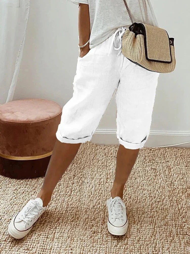 Shorts avec Taille Élastique et Poches Latérales pour Femme | Idéaux pour l’Été et un Usage Quotidien