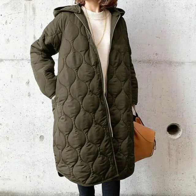 Parka Imprimée avec Capuche Ajustable pour Femme | Idéale pour les Journées Fraîches