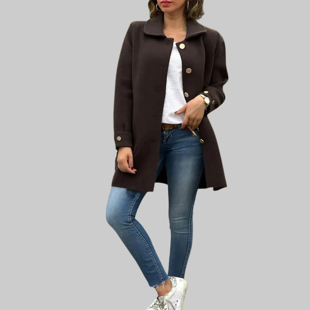 Manteau Long à Coupe Ajustée pour Femme | Idéal pour l’Hiver et les Journées Froides