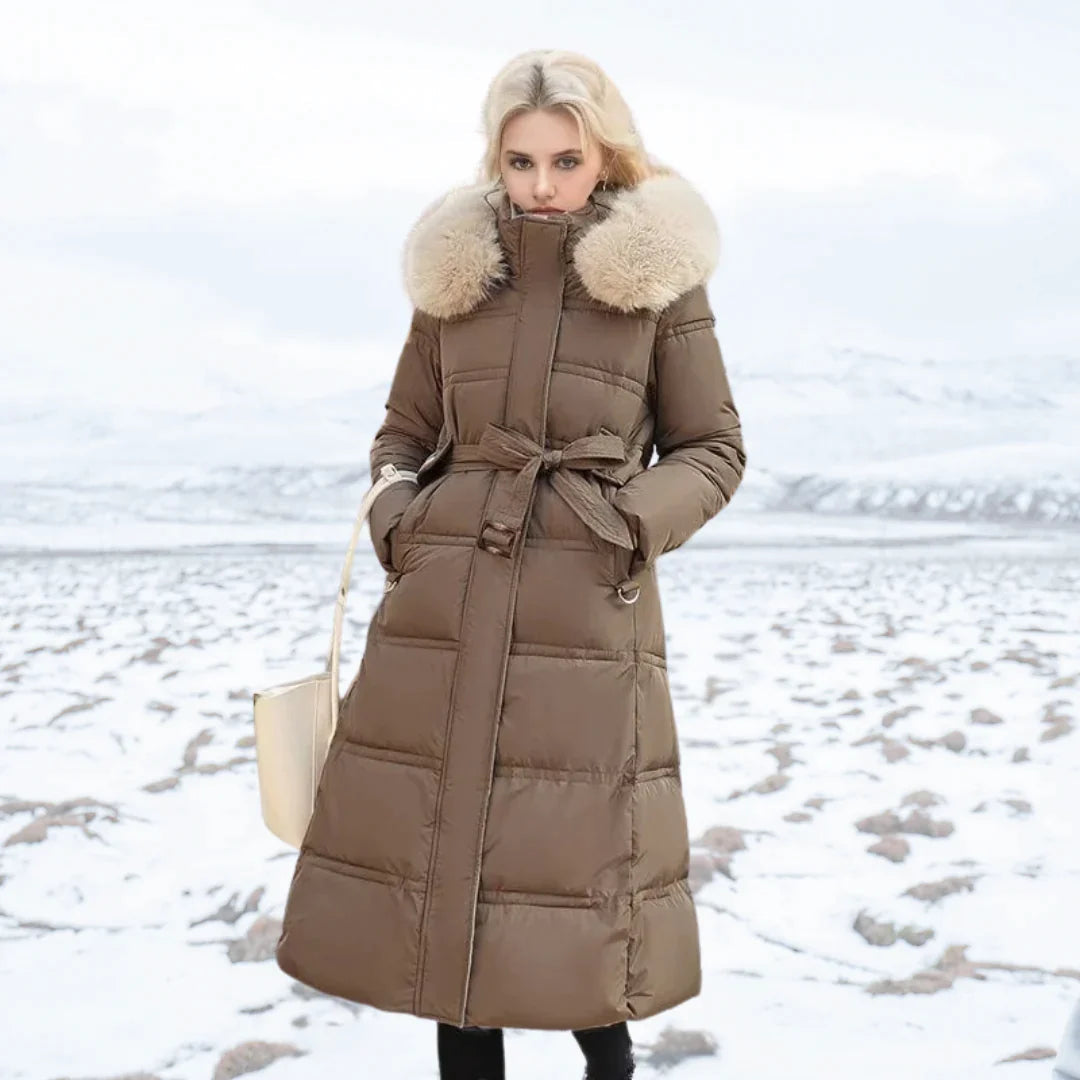 Manteau Long d’Hiver avec Col Montant pour Femme | Idéal pour la Saison Froide