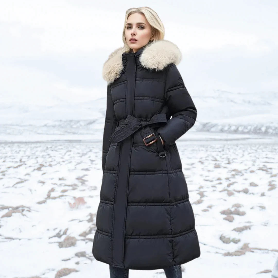 Manteau Long d’Hiver avec Col Montant pour Femme | Idéal pour la Saison Froide