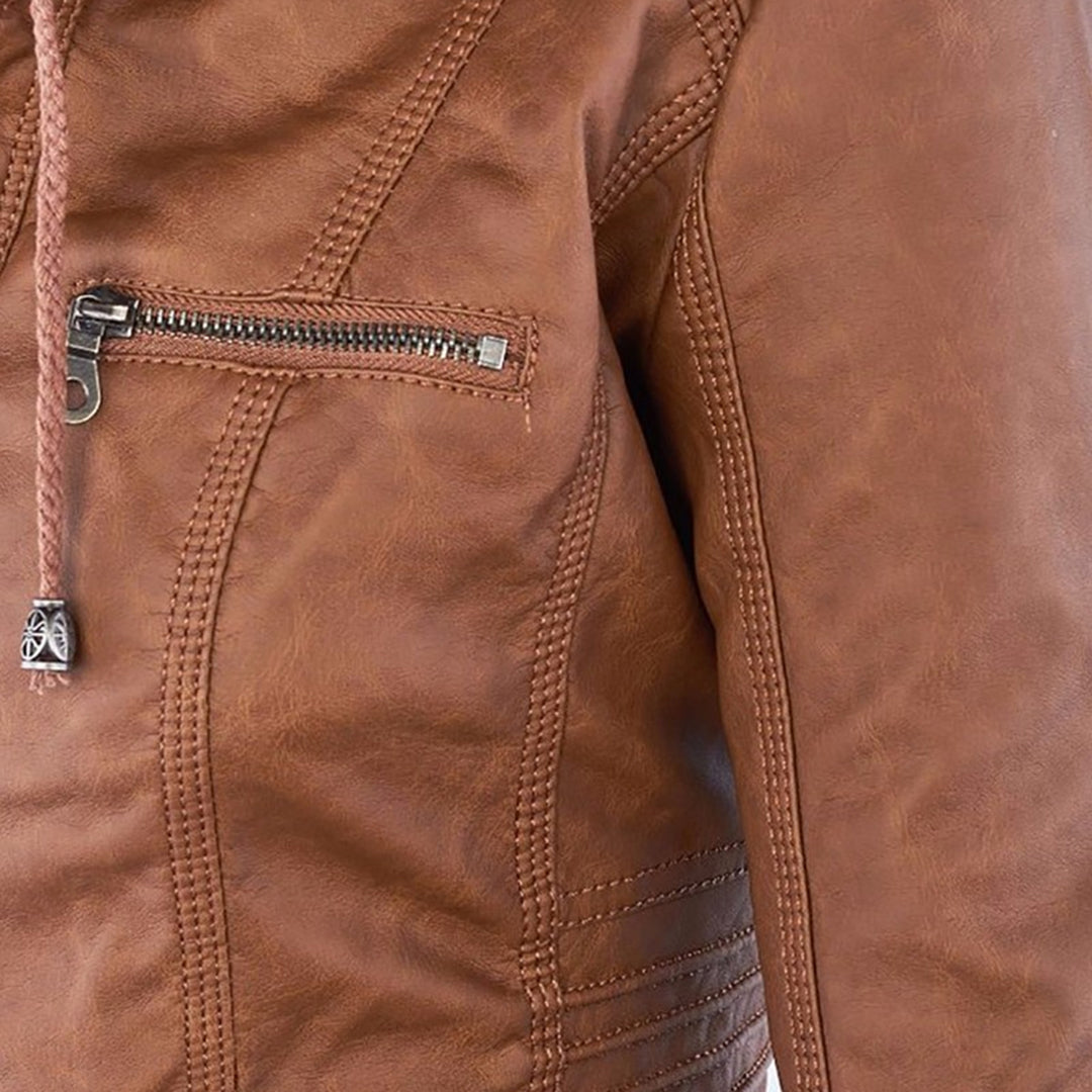 Veste Courte avec Capuche Amovible pour Femme | Idéale pour la Mi-Saison