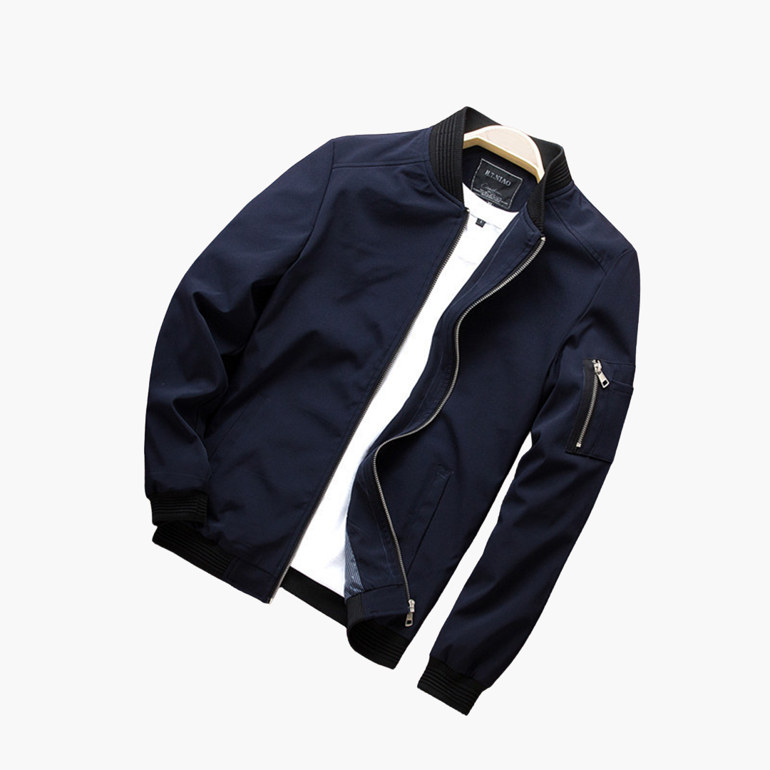 Veste Bomber Avec Poches Zippées Et Coupe Classique Pour Homme | Idéal Pour La Mi-Saison Et Un Usage Quotidien