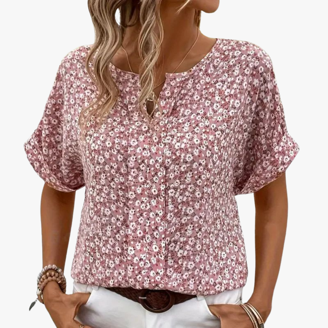 Blouse à Imprimé Floral et Coupe Classique pour Femme | Idéale pour le Travail ou les Dîners Décontractés