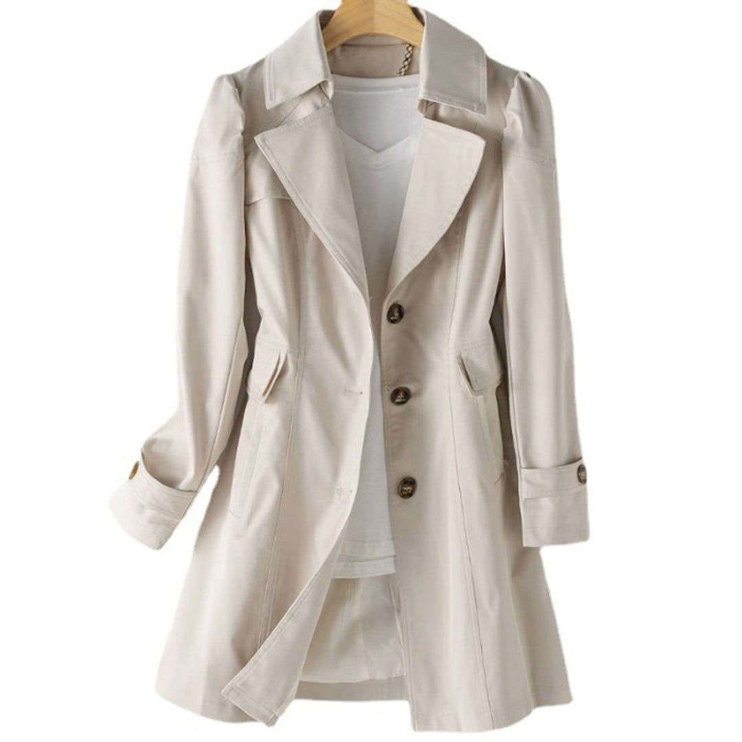 Manteau Long Coupe-Vent avec Capuche pour Femme | Idéal pour la Mi-Saison et les Jours de Pluie