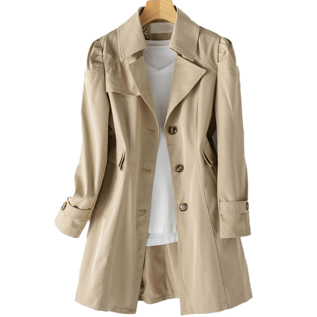 Manteau Long Coupe-Vent avec Capuche pour Femme | Idéal pour la Mi-Saison et les Jours de Pluie