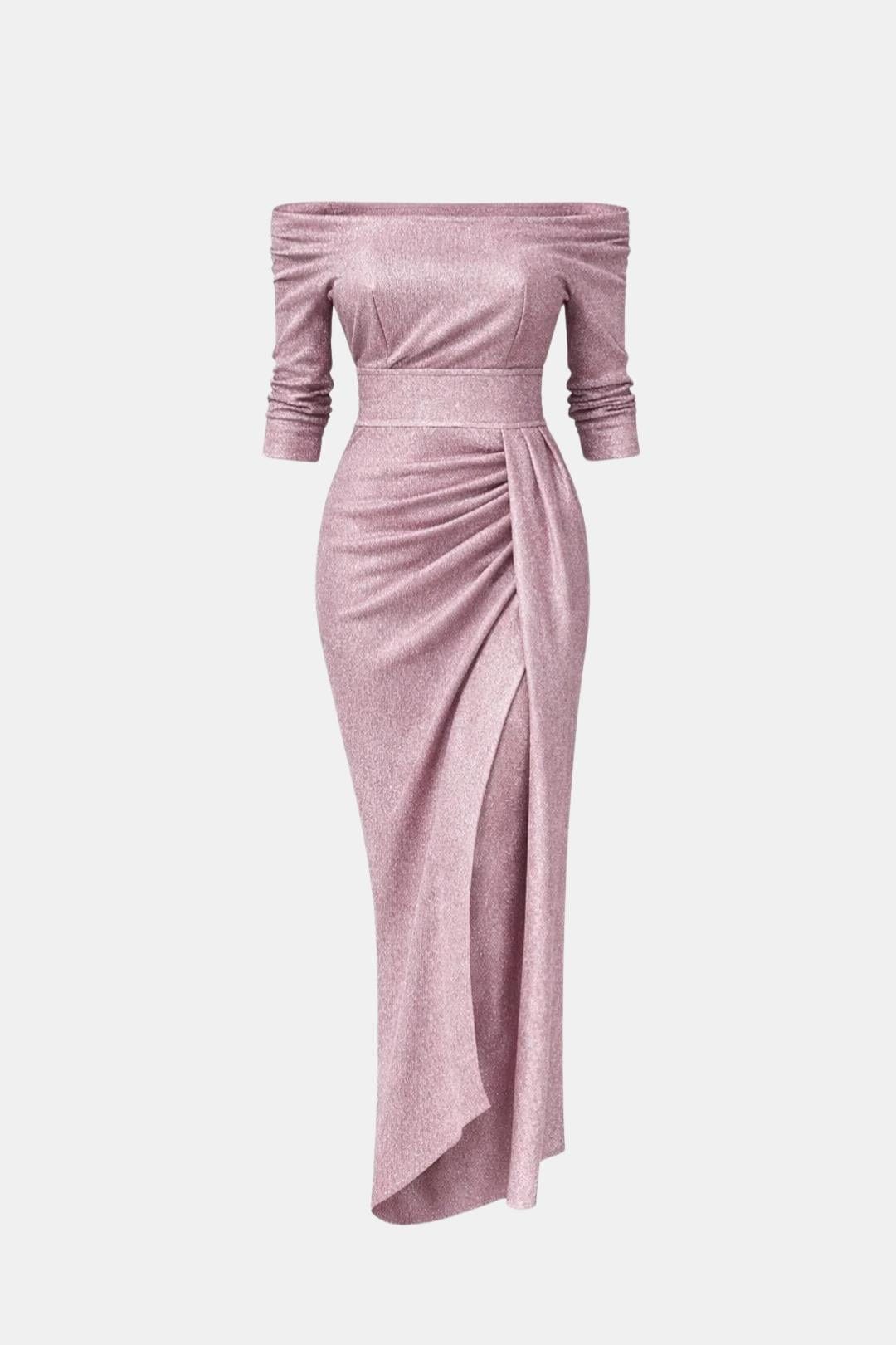 Robe Longue Avec Encolure Épaules Dénudées Pour Femme | Idéale Pour Les Soirées D’été Et Occasions Spéciales