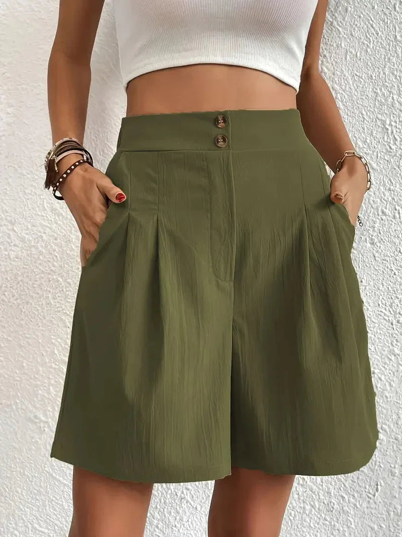 Short à Taille Haute avec Coupe Ample pour Femme | Idéal pour l'Été